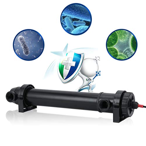 DoMoment 36W Aquarium UV Sterilizer Lamp Light Clarifier Water Cleaner Pond Tank Fountain Reef Pump Filter US Plug