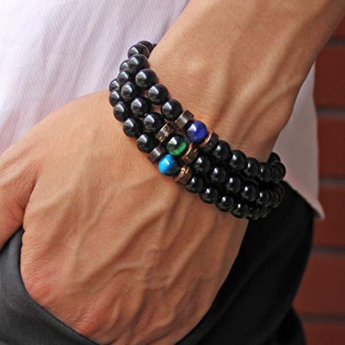 Men Bracelet Natural Moonstone Bead Tibetan Buddha Bracelet Chakra Lava Stone Diffuser Bracelets Men Jewelry Gift Drop (A)