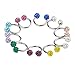 IPINK 2 Pieces Gems Horseshoe Barbell (Nipple, Ear) 20 Gauge 1/2