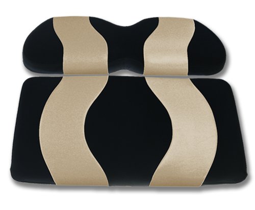 Madjax Wave 2004-Up Black/Tan Front Seat Cover for Club Car 