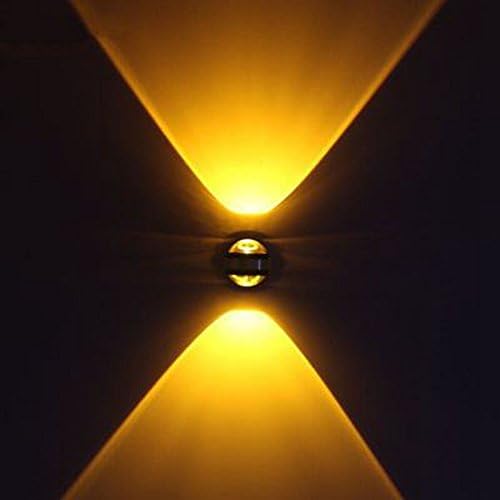 6W LED Wall Lamp Colorful Spotlights Living Room Creative TV Background Wall Spotlights Aisle Bedroom Hotel Bedside Lamp ( Color : Yellow )