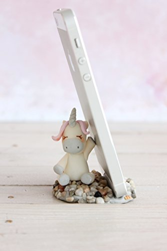 Phone holder, clay Stand, IPhone Holder, unicorn stand, Cell Phone Stand, SmartPhone Holder, eBook Reader Stands - Thumbnail 3