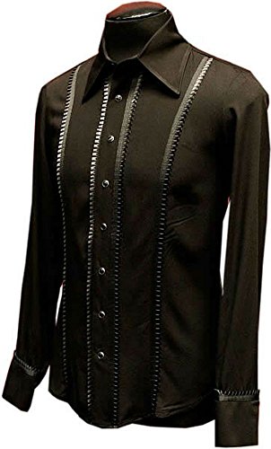 Gothic Formal Black Tuxedo Dress Shirt