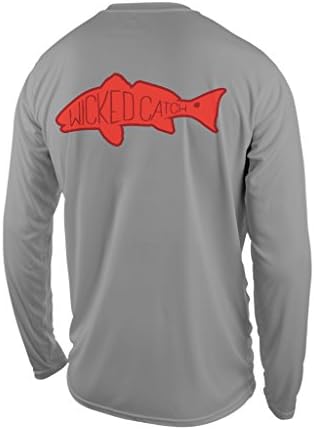 Wicked Catch Kids Slot Redfish Performance Fishing Shirt (Storm gray, S)