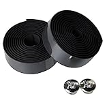 Forfar 1 Pair Flexible Rubber Foam Bike Tape Bicycle Bar Cork Handle Handlebar Wrap Ribbon Bar Plug For MTB BMX Mountain Road Mountain Bike Bicycle Cycling