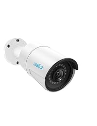 Reolink - Cámara PoE de 5 MP para vigilancia de vídeo en interiores y exteriores, seguridad IP, visión nocturna, infrarrojos, detección de movimiento, soporte de audio con ranura para tarjeta SD RLC-410-5 MP