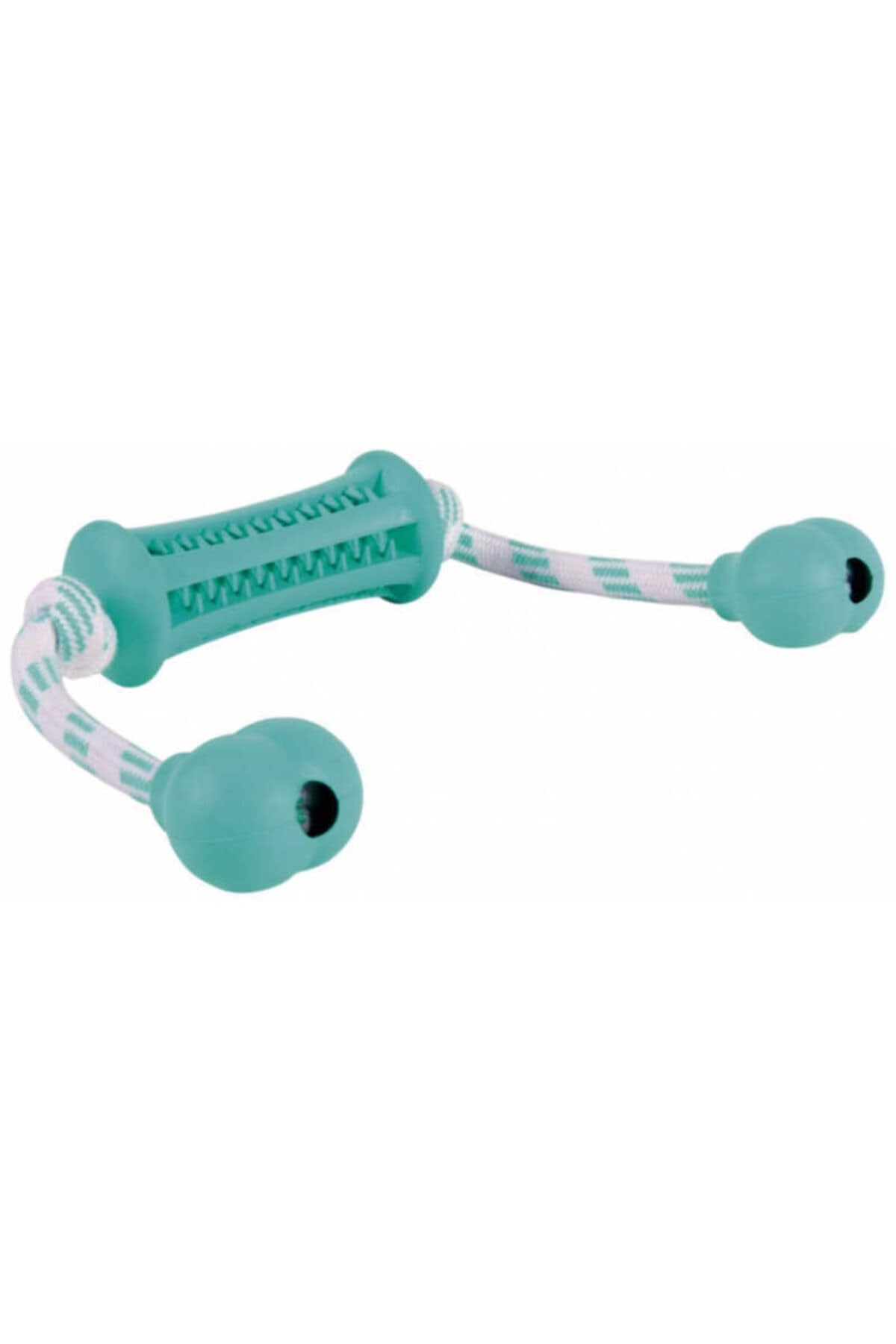 Denta Fun stick with rope, natural rubber, 9 cm/37 cm - MINT FLAVOUR, Massages the gums!