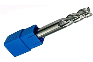 JERRAY Cutting Tools Solid Carbide roughing End Mills for Aluminum, HRC50 Worked for Aluminum, 3 Flutes, 3/8" Diameter, 3/8" Shank, 1" Length of Cut, 3" Overall Length