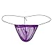 ANJUNIE Men's Transparent Thong Underwear Low Rise See Through Mesh Thong Soft Brief G-String Underpant