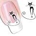 Bhbuy 3D Cat Nail Art Stickers Decals Girl Fingernail Decoration