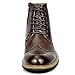 Bruno Marc Men's Dress Ankle Motorcycle Boots Leather Lined Derby Oxfords Bergen-01 Dark Brown 12 M US