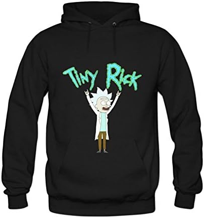 Women's Sweatshirt Rick And Morty Tiny Rick Hoodies M Black