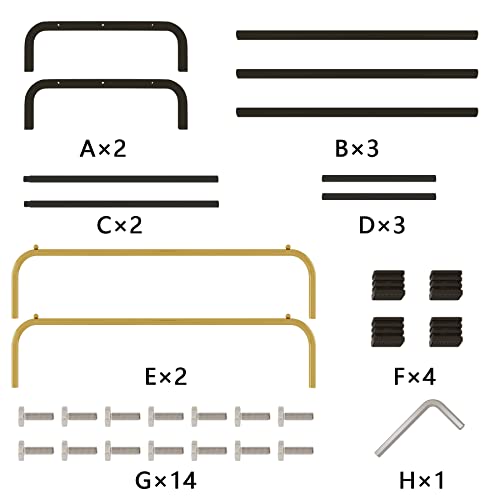 UDEAR Garment Rack Freestanding Hanger Double Rods MultiFunctional