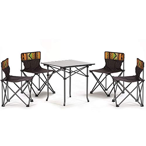 ChengBeautiful Picknick-Stuhl Tragbare Camp Strandkorb Outdoor Klappstuhl Angelstuhl Outdoor Klapptisch und Stuhl Set…