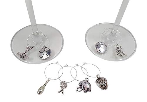 Ultimate Wine Charm Set - 56 Pieces in Six Different Styles: Beach, Wine, Travel, Sports, Animal, and Food Themes - Thumbnail 5