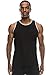 JC DISTRO Hipster Hip Hop Basic Ringer Solid Black Jersey Tank Top Small
