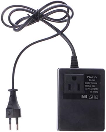 AC Power Adapter, 200W AC 220V to 110V Step Down Transformer Convert Travel Adapter Voltage Converter 200 Watt(European regulations,Black)