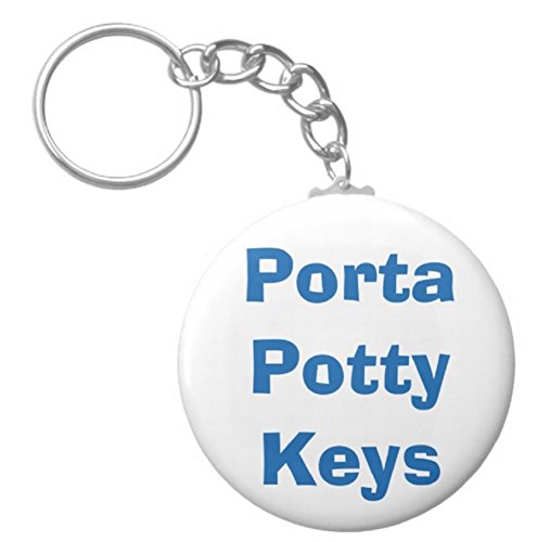 A&T Designs Porta Potty Keys 2.25â€ Keychain Bathroom Restroom Portable Toilet