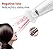 VASLON 1875W Lightweight Negative Ions Hair Blow Dryer with Concentrator Nozzle 2 Speed and 3 Heat Settings Cool shot button DC Motor White (White)