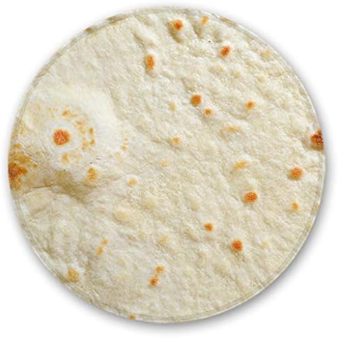 Saying Burrito Blanket, Food Creations Burrito Wrap Novelty Blanket, Perfectly Round Tortilla Throw Blanket, Flannel Beach Towel, Tortilla Texture Flannel Blanket, 60cm (Style - b)