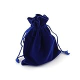 ROSENICE Drawstring Pouch Bag 10pcs 912cm Velvet Wedding Favor Gift Bags(Dark Blue)