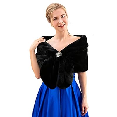 Artio Women's Faux Fur Wraps and Shawls Stole Shrug Winter Bridal Wedding Cape Artio Women's Faux Fur Wraps and Shawls Stole Shrug Winter Bridal Wedding Cape