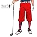 Golf Knickers Red Microfiber (Plus Fours) for Men
