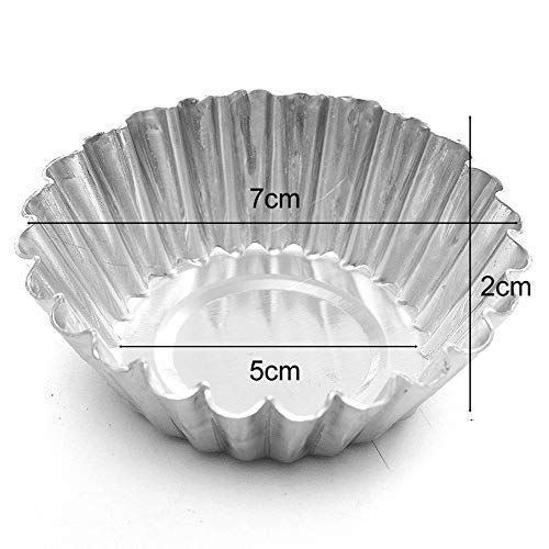 CHXIHome Egg Tart Aluminum Cupcake Cake Cookie Mold Tin Baking Tool