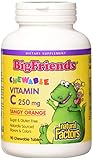 Natural Factors - Vitamin C Big Friends 250mg, 100% Natural Fruit Chew, Tangy Orange, 90 Chewable Tablets