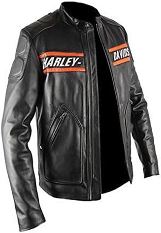 LJS WWE HD Goldberg Harley Motorcycle Black Leather Biker Jacket