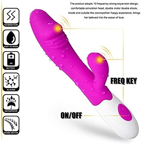 Ladies and Couples Toys ~ 30 Speed Double Head Vibration ~ Large Size ~ Waterproof Design ~ Perfect Travel and Vacation Companion 7.7''; 3.9 ''; 1.2" [Pink]