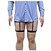 Jelinda Mens Dress Shirt Stays Leg Thigh Suspender Garters Keep Shirt Tucked in with Non-slip Locking Clamps ,One Size,A Plastic