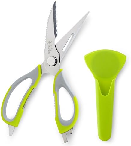 Kitchen Shears. Take Apart Heavy Duty Stainless Steel and Multifunctional . Easy To Clean 7-in-1 Multipurpose Kitchen Scissor Utensil With Magnetic Holster