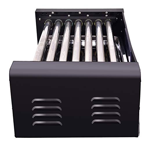 Commercial Electric 18 Hot Dog 7 Roller Grill Cooker Machine 1350Watt - Thumbnail 6