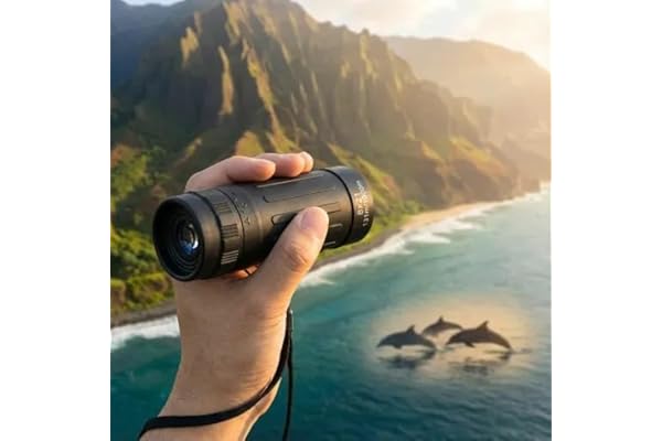 8x21 HD Optical Monocular Telescope, High Power & Clear Vision Pocket Scope, Mini Monoculars for Men Women, Outdoor Gear for Camping, Hunting, Sports, Travel