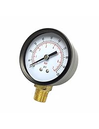 Filtro de agua para piscina de 2.0 in de calibre de presión, rosca de tubo de 2.5 in de montaje inferior, 0 100 PSI