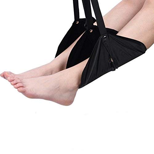 Foot Hammock Under Desk Foot Rest, Flight Carry On Footrest Adjustable Foot Hammock Under Desk Foot Sling Replacement for Home Office Fight Trip Relax