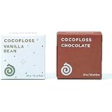 COCOFLOSS Coconut-Oil Infused Woven Dental Floss | Chocolate & Vanilla 2-Scoop Set | Dentist-Designed | Vegan and Cruelty-Fre
