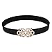 Women Retro Wide Elastic Stretch Waist Cinch Belts (S, Black 1)