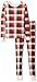 Burt's Bees Baby Unisex Baby Little Kid Pajamas, Tee and Pant 2-Piece PJ Set, 100% Organic Cotton (12 Mo-7 Yrs), Cranberry Buffalo Plaid, 4T