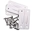 NeverBreak Parts -3 Pack White Igloo Cooler Hinges Replacement with Screws | High Strength Igloo Cooler Replacement Parts | Igloo Parts kit for ice chests