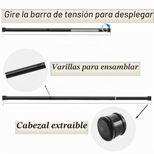 Curtain Rod Without Drilling Extendable Shower Curtain Rod Extendable Rods For Curtains White 85-265Cm Ø32mm