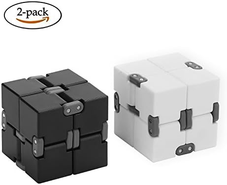 2PCS Infinity Cube,Flip Cube Relieves Anxiety and Stress For Children Teens Adults