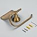 Leyden Brass Toilet Paper Holder, Antique Brass Toilet Paper Holder Bathroom Tissue Roll Holder with Cover Wall Mounted