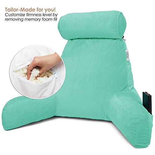 Nestl Reading Pillow, Includes 1 Extra Large Bed Rest Pillow with Arms