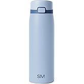 Simple Modern Sidekick Travel Coffee Mug | Ceramic-Lined Insulated Stainless Steel Tumbler | Leak-Proof and Cup Holder Friendly | 16oz, Soft Denim