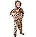 Footed Pajamas - Family Matching Cheetah Print Hoodie One Piece for Boys, Girls, Men, Women and Pets - Kids - Small (Fits 4'2-4'5