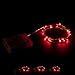3 Sets RTGS 20 Red Color Micro LED String Lights Battery Operated on 7 Feet Silver Color Wire
