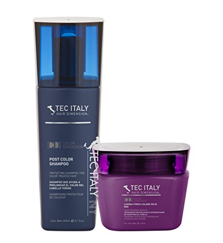 Tec Italy Red Color Protection Pack - Shampoo Post Color & Lumina Forza Colore Red