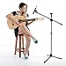 Microphone Stand 2 pack, Ohuhu Tripod Boom Mic Stands, Dual Mic Clip, Collapsible, Black